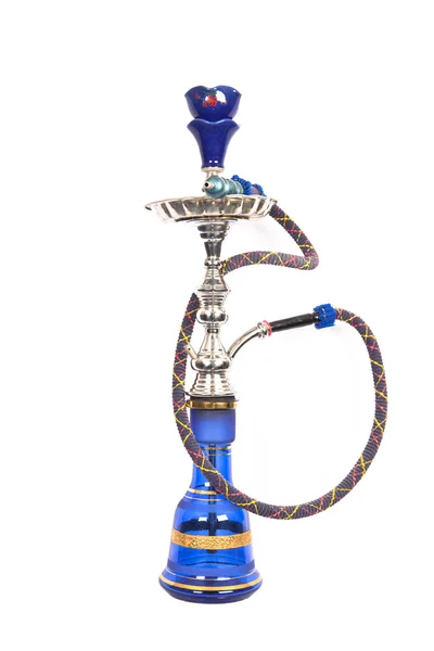 Ізольована синьо-срібна арабська водяна труба — стокове фото