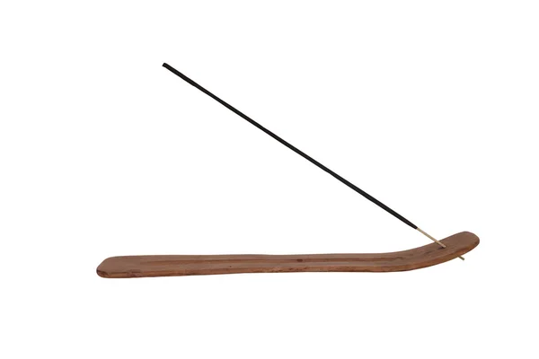 Wooden incense holder isolated on white — Stock Photo, Image
