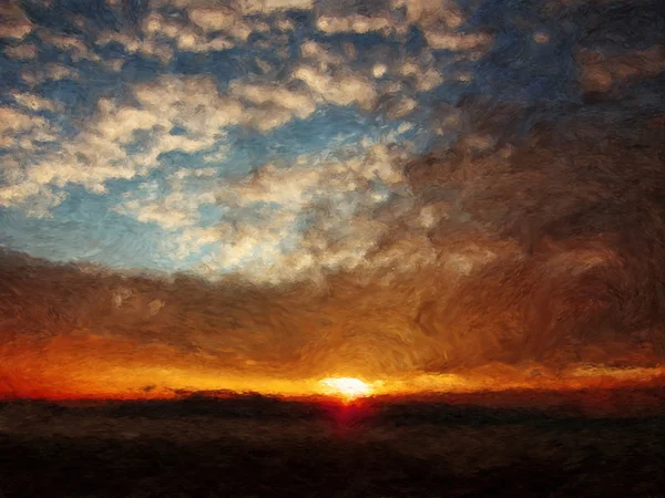 Malowane wschodem słońca — Zdjęcie stockowe