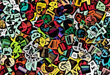 Colorful bits clipart