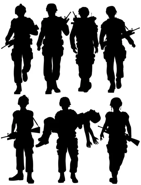 Soldats — Image vectorielle