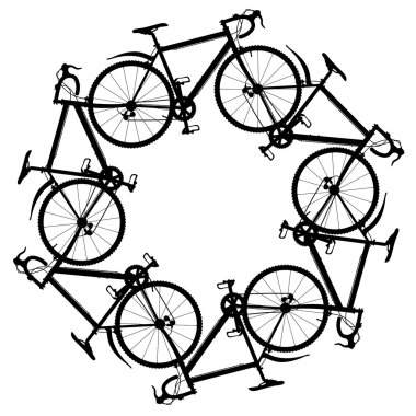 Cycling around clipart