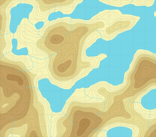 Seenlandkarte — Stockvektor