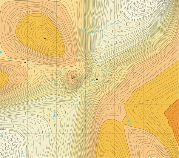 Carte de contour — Image vectorielle