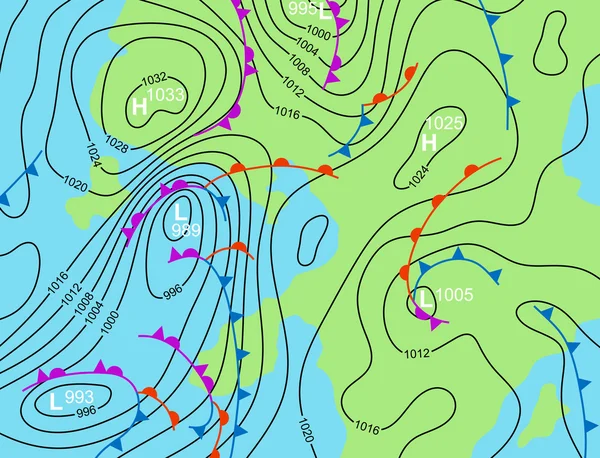 Système météorologique — Image vectorielle