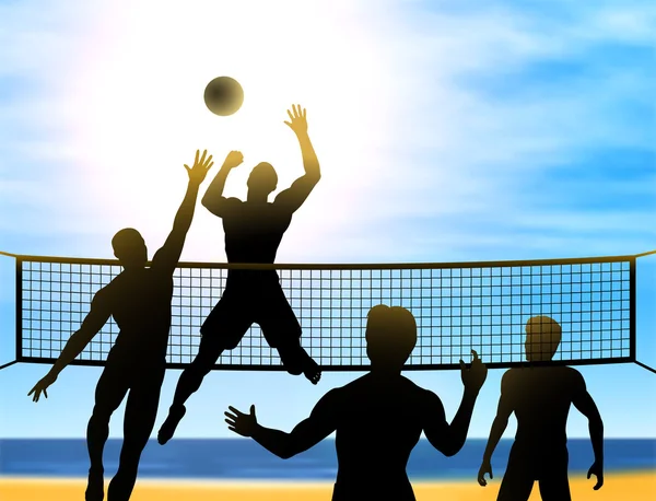 Zomer volleybal — Stockvector