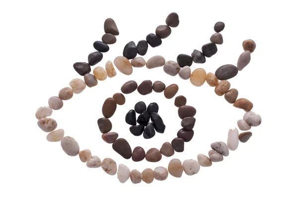Eye symbol of small stones — Stock Photo, Image