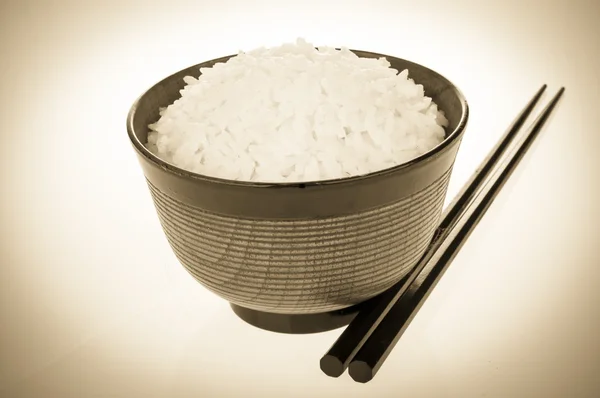 Ρύζι μπολ αναδρομικό βλέμμα — Φωτογραφία Αρχείου