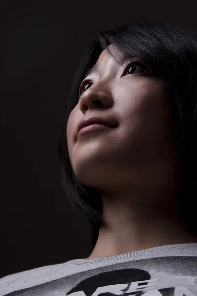 Vackra ögon av asiatisk tjej — Stockfoto