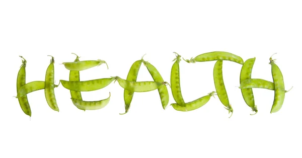 stock image Pea Pods spelling Health