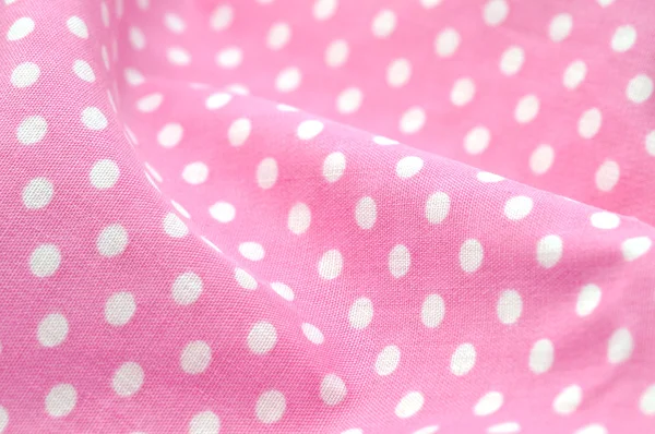 Růžová puntíková tkanina — Stock fotografie