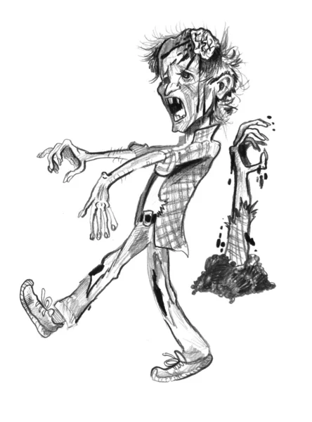 Zombie-Zeichnung — Stockfoto
