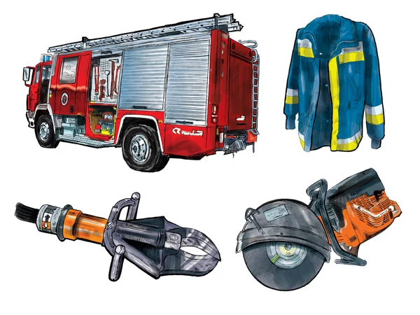 Пожежний обладнання — стокове фото