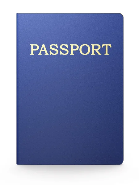 Paspoort op wit — Stockfoto