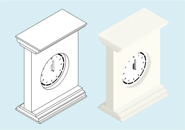 Isometrische klok — Stockvector