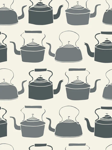 stock vector Seamless Tile background with vintage style teapots