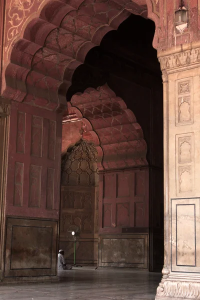 贾马清真寺清真寺，德里，印度 — 图库照片