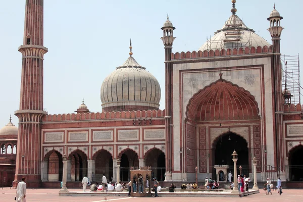 Jama masjid moschee, delhi, indien lizenzfreie Stockbilder