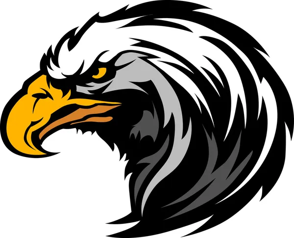 Cabeza gráfica de una mascota de águila Vector Ilustración — Vector de stock
