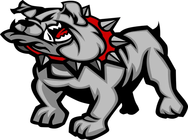 Bulldog Mascote Corpo Vetor Ilustração — Vetor de Stock