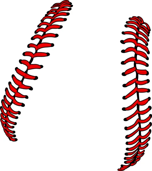 Cordones de béisbol o cordones de softbol Imagen vectorial — Archivo Imágenes Vectoriales