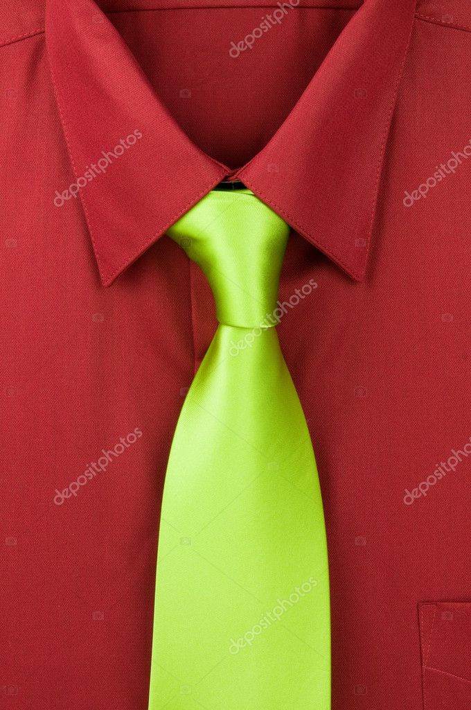 lime green and red shirt