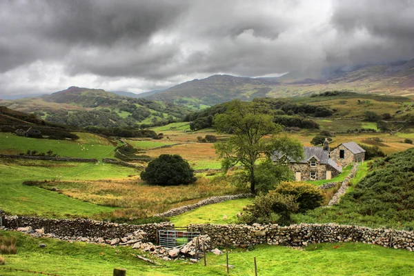 Welsh mountain farmland scene — Stock Photo, Image