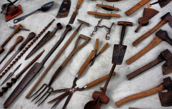 A selection of old tools