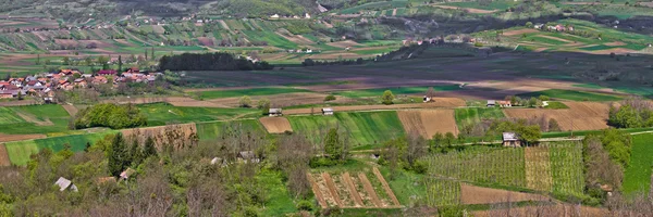 Удивительные зеленые пейзажи в Пригорье, Хорватия — стоковое фото