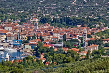 Mediterannean town of Cres, Croatia clipart