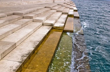 Zadar sea organs - powered by the sea stream clipart