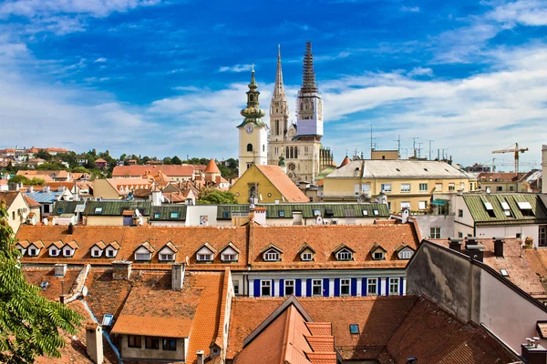 Ζάγκρεμπ - θέα από άνω πόλη — Stockfoto