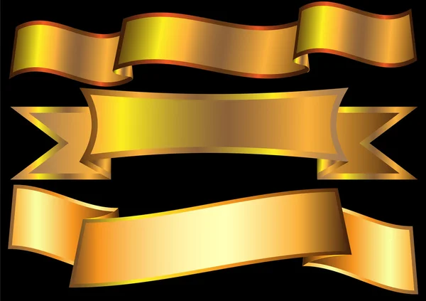 Altın şeritler — Stok Vektör