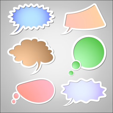 Retro speech bubbles clipart