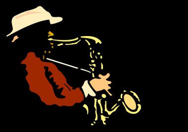 Saxophonist clipart