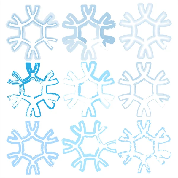 Snowflakes collection — Stock Vector