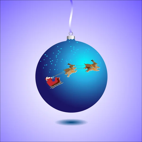 Μπλε χριστουγεννιάτικη μπάλα — Διανυσματικό Αρχείο