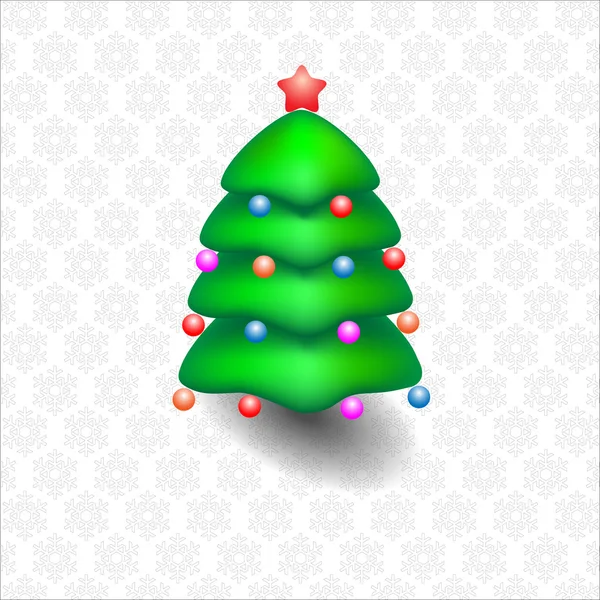 Cartoon Christmas tree — Stock Vector