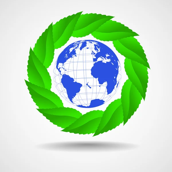 Зеленый экологический фон — стоковый вектор