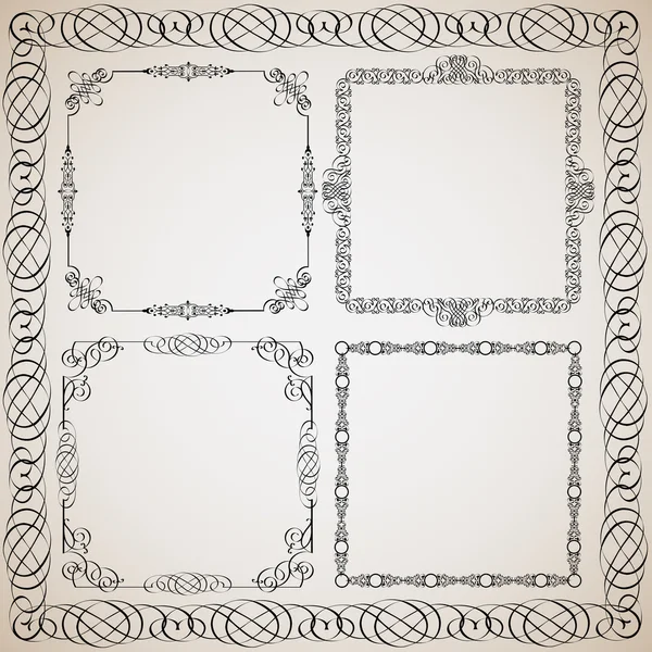 Marcos de caligrafía — Archivo Imágenes Vectoriales