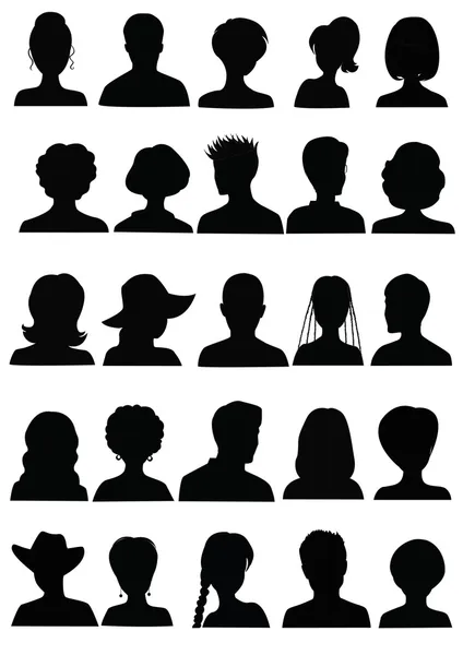 25 Mugshots anonymes — Image vectorielle