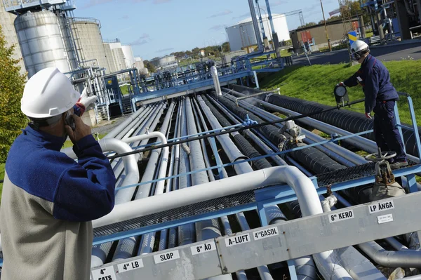 Trabalhando com construção de gasodutos — Fotografia de Stock