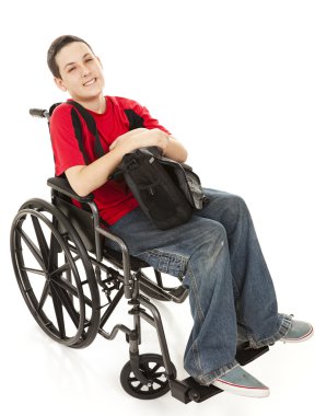 Disabled Teen Boy Full Body clipart