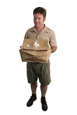 Apologetic Delivery Man clipart