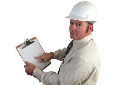 Construction Supervisor - Concerned clipart