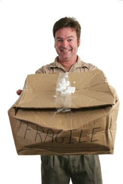 Delivery Man In Denial clipart