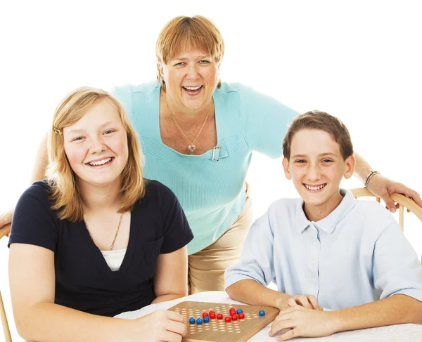 Familie plezier en spelletjes — Stockfoto