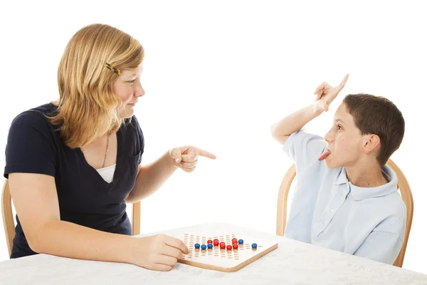 Obnoxious Little Brother — Stock Photo, Image