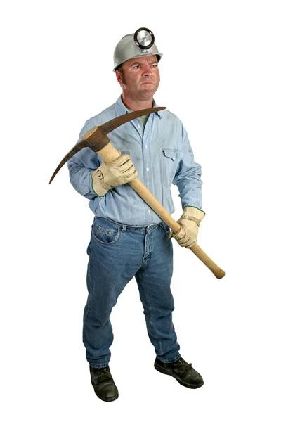 Mijnwerker met pikhouweel 1 — Stockfoto