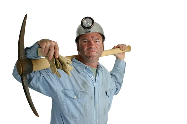 Mijnwerker met pikhouweel 2 — Stockfoto